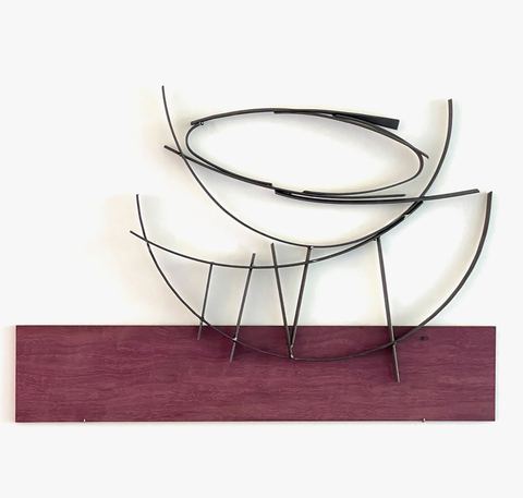 Stilleven 6, 2024, staal, hout
